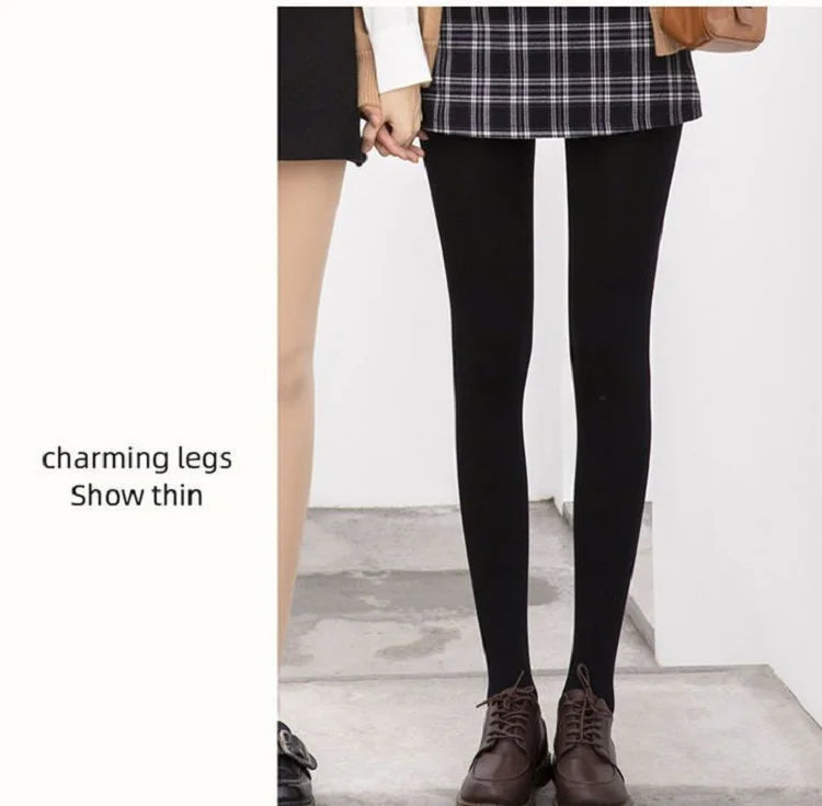 Women Thermal Pantyhose for Winter Warm Leggings Panty Polar Skin Black Effect Stockings Thermal Women Sock Fleece Lined Tights