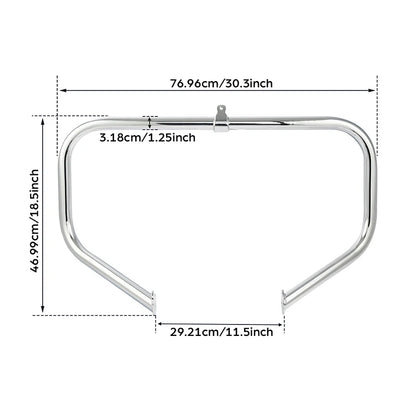Motorcycle Engine Guard Crash Bar Lower Vented Fairings For Harley Touring Road King Electra Glide Street Glide 2014-2024