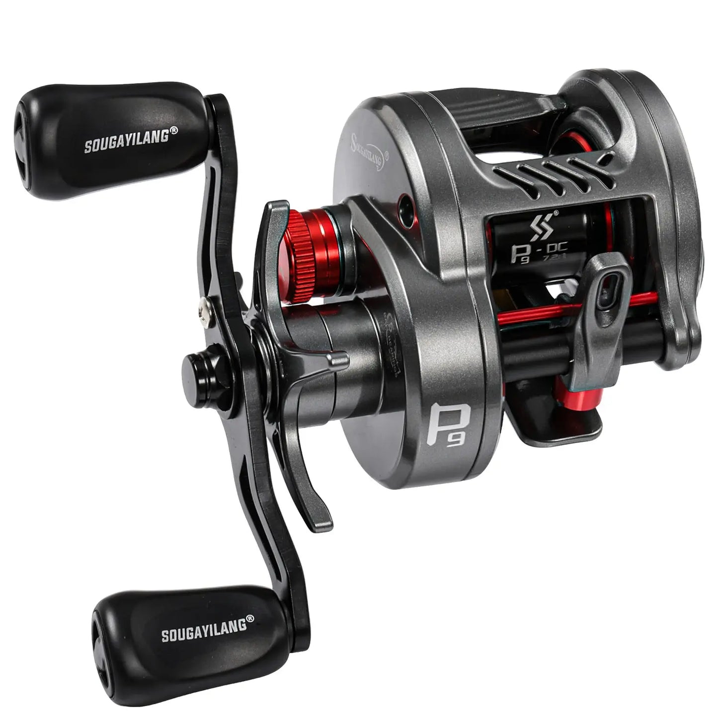 Sougayilang P9-DC Round Baitcasting Reel Electronic DC Brake System 7.2:1 Gear Ratio Ultralight Casting Fishing Reel Saltwater
