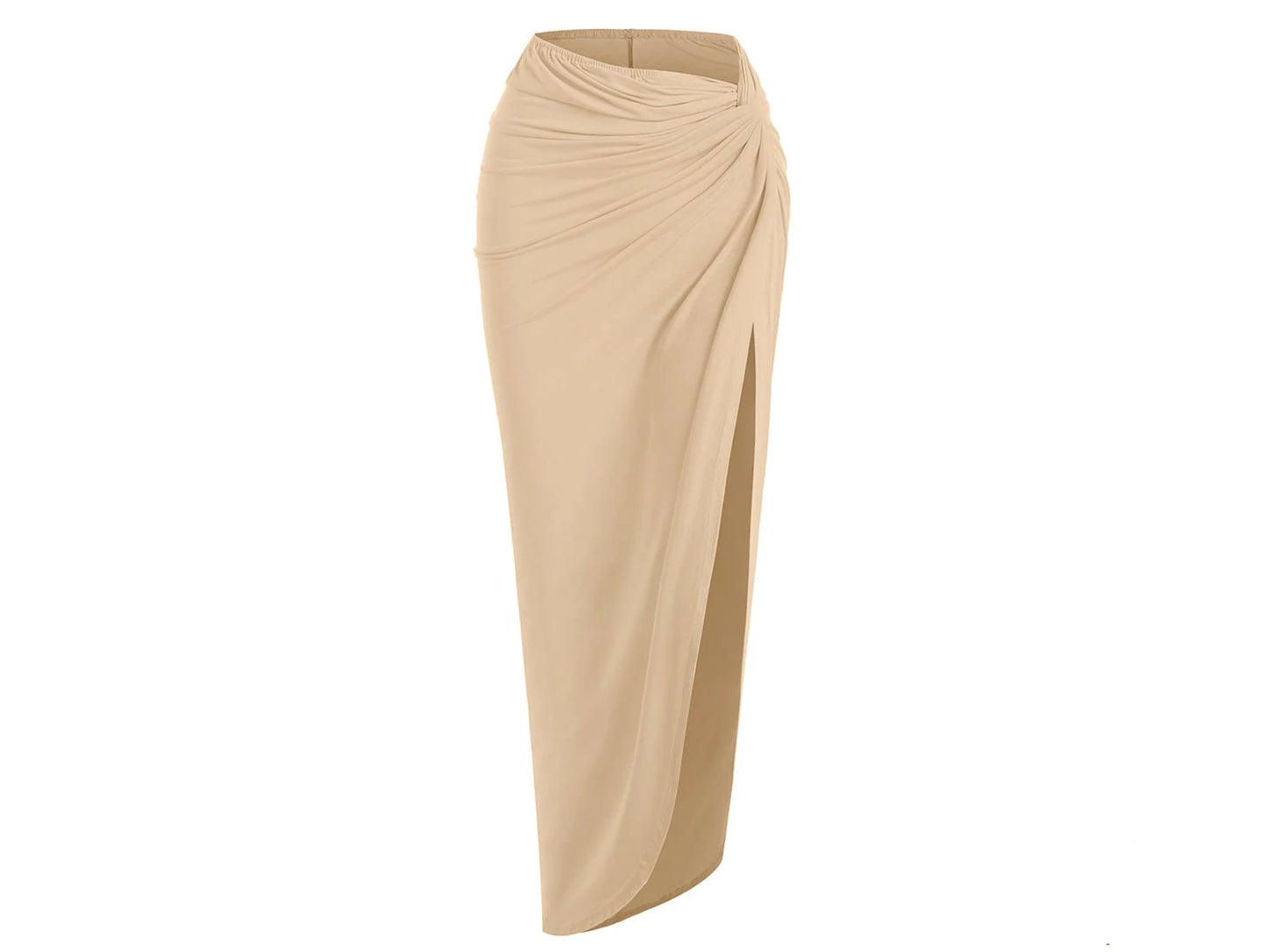 Spring and Autumn New Popular Women's Y2K Knit Off-Shoulder High Stretch Vest Top and Sexy Slit Half Skirt Set