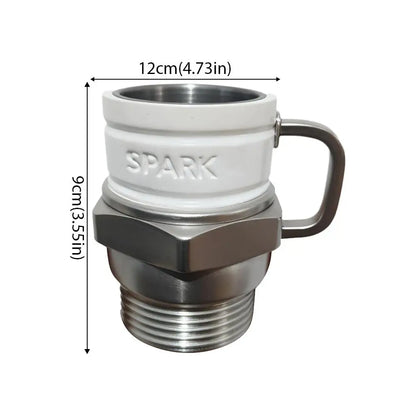Spark Plug Coffee Mug Industrial Coffee Cup Mechanics & Gearheads Automotive Themed Coffee Mug Engine Design