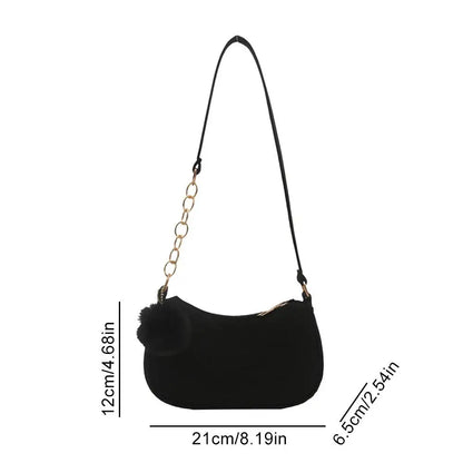 Mini Women Shoulder Bags Fashion Felt Women's Bag Design Advanced Underarm Handbags Mini Saddle Bag