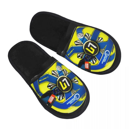 Custom British Lando Norris Racing Driver Guest Slippers for Spa Women House Slipper