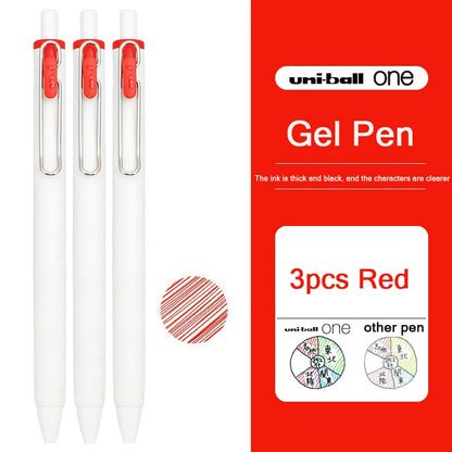 uni-ball one Mitsubishi Limted Gel Pen,Black/Red/Blue/Navy Blue Core Black Technology Signing Canetas for homework,test,meeting