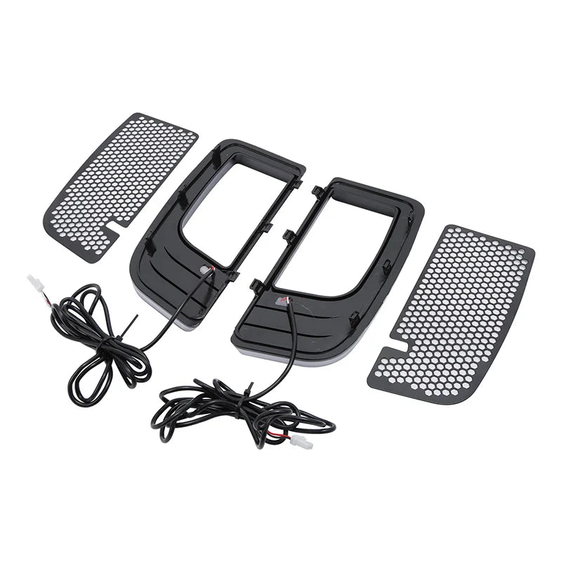 Motorcycle Fairing Lower Grills LED Turn Signal Light blinker For Harley Touring Road King Electra Glide FLHTK CVO Limited 14-23