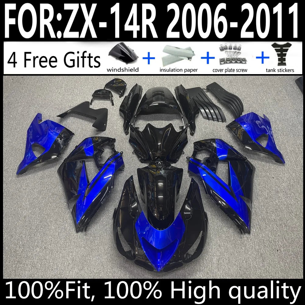 Kawasaki ZX-14R 06 07 08 09 10 11 ZX14R 2006-2011 Motorcycle Fairings Kit ABS Plastic Body Work Cowling Set Full Body