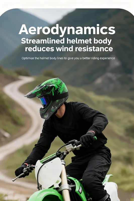 High Quality Motorcycle Off Road Racing Helmet ATV Forest DH Mountain Bike Full Helmet DOT Approved