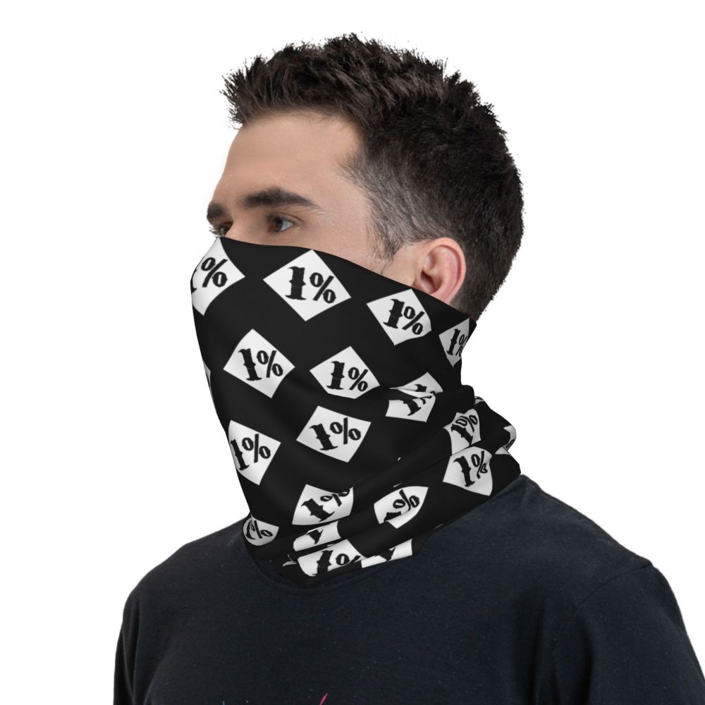Custom 1 Percenter Essential Sons Bandana Neck Gaiter for Ski Camping Men Women Wrap Scarf TV Show Anarchy Headband Warmer