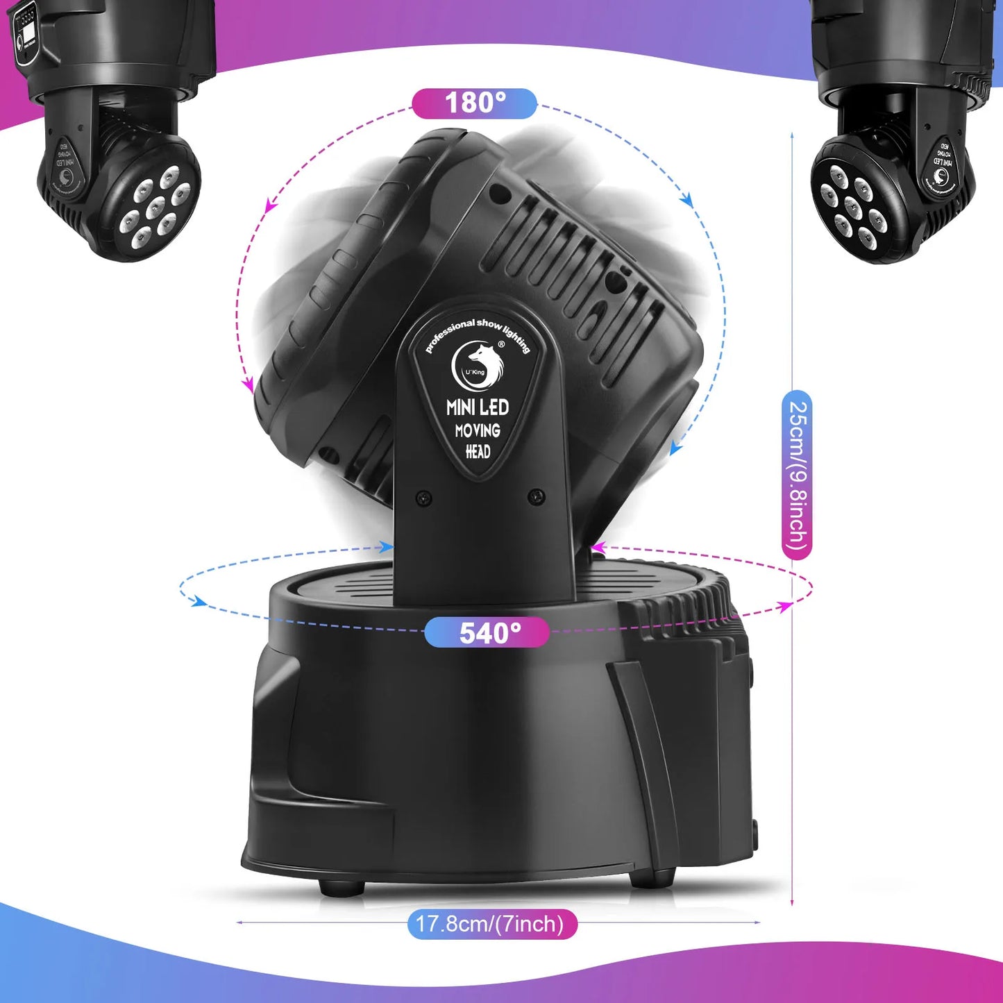 Yiflamefly 1/2/4Pcs 105W Beam Moving Head Lights 7x15W RGBW LED Stage Lights DMX512 Spot Lights For DJ Disco KTV Wedding Party