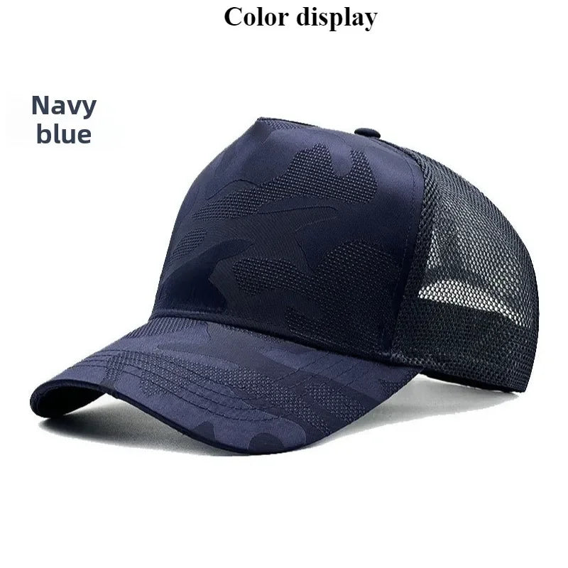 Summer Quick Drying Deeper Baseball Caps for men  Camouflage Big Size Mesh Breathable Dad Hat  Plus Size 65cm  Snapback Caps