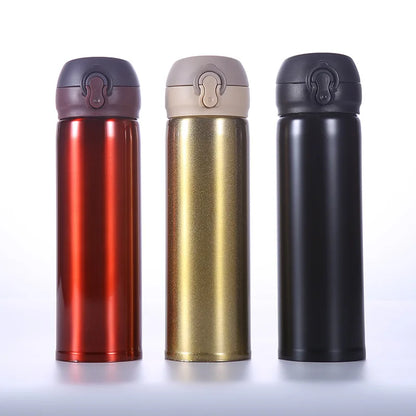 380-500ml solid color 304 stainless steel double-layer bouncing cup, student advertising cup, gift water cup, insulated cup