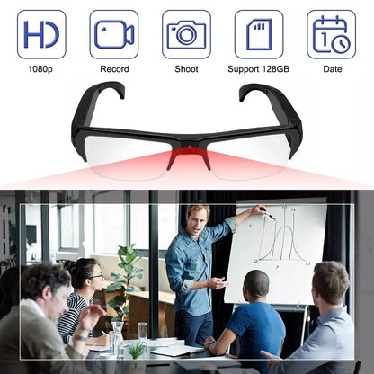 HD 1080P Mini Camera Meetings DVR Protable Glasses Cam Sports Video Small Outdoor Camcorder Conference Process Driving Etc