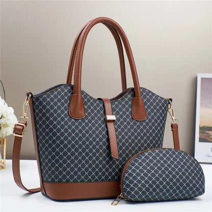 New Trendy Women's Tote Bag Brand Women's Handbag Large Capacity Women's Shopping Shoulder Bags 2 Piece Set Ladies messenger bag