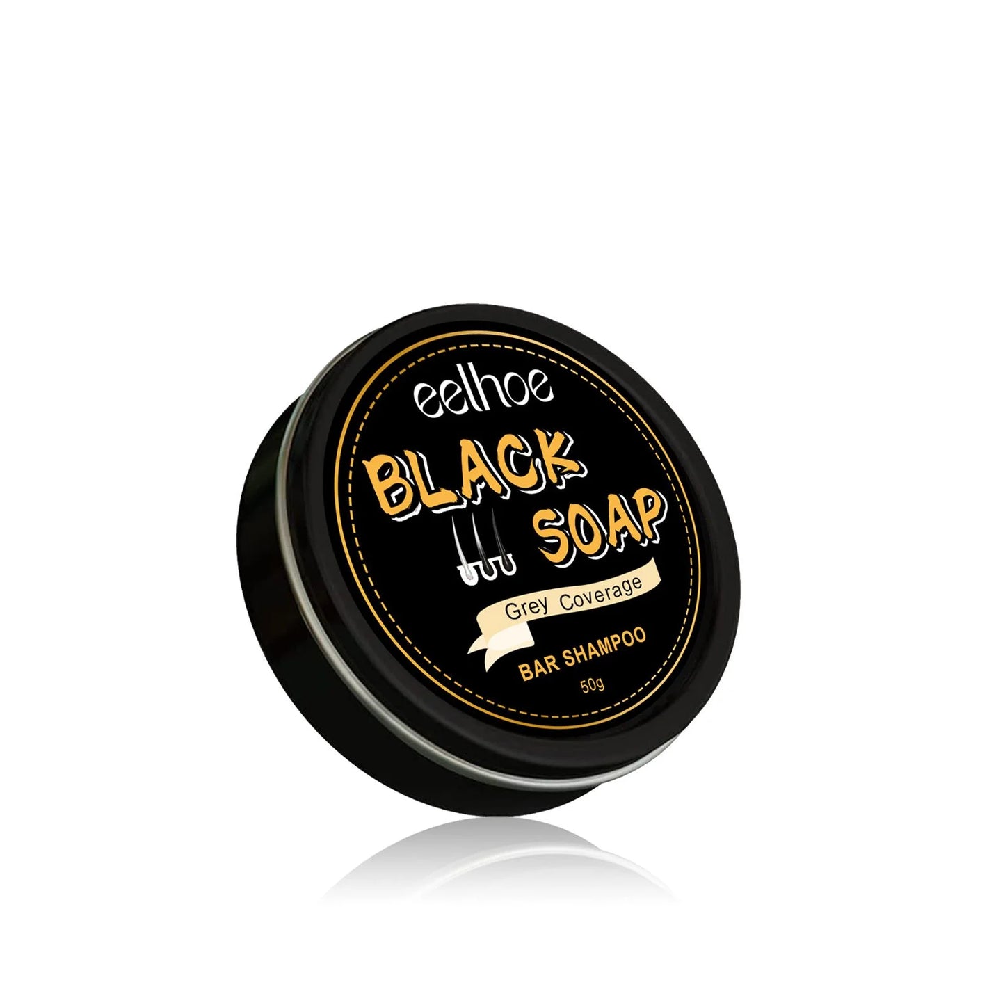 Eelhoe Black Hair Shampoo Soap Repair Gray White Keep Nourish Roots Non irritating Anti Dandruff Deep Clean Hair Darkening Soap