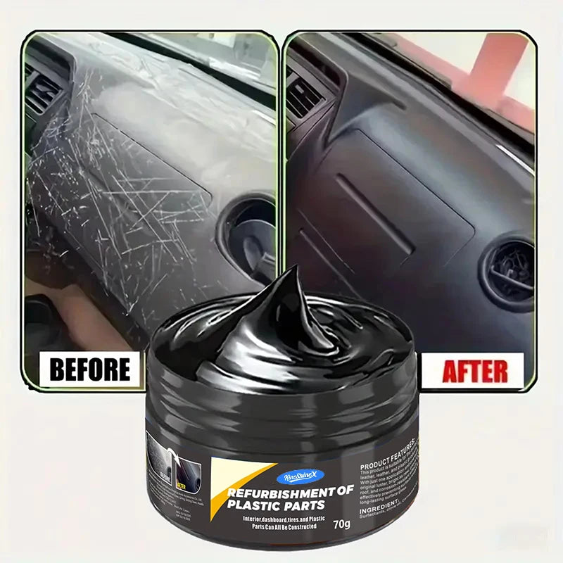 Automotive Plastic Repair Agent-Interior And Exterior Plastic Polishing Wax Scratch Repair Anti-Aging Cream Suitable For Tires