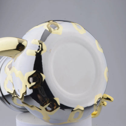 Moroccan Stainless Steel Teapot Gold Arabic Pot Moroccan Inox Teapot Middle East