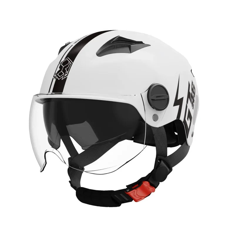 New Fashion ABS Unisex Motorcycle Helmets Motorcycle Accessories Helmet for Adults Long Lens White