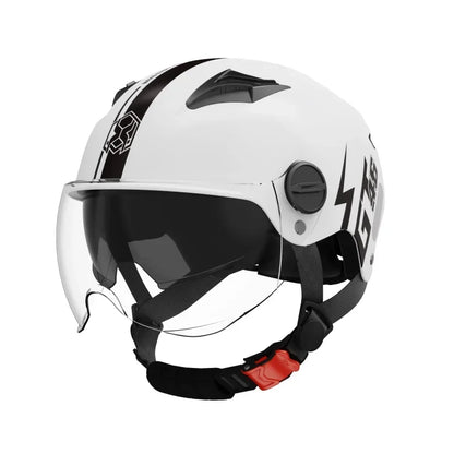 New Fashion ABS Unisex Motorcycle Helmets Motorcycle Accessories Helmet for Adults Long Lens White