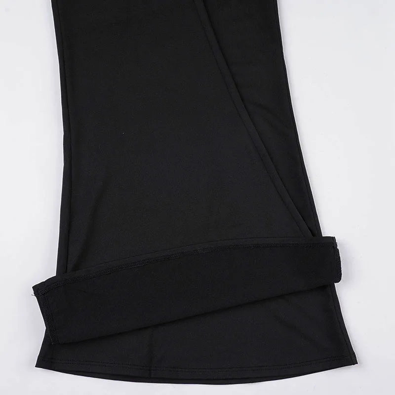 SUCHCUTE Sexy Padded Cup Slim Waist Jumpsuit Women Elegant Sleeveless Spaghetti Strap Rompers Streetwear Flare Pants One Piece