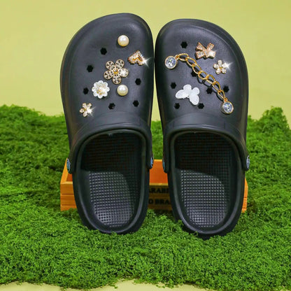 Casual Clog and Mules, Lightweight EVA Garden Shoes, Non-Slip Sandals, Breathable Slip-On Shoes for Indoor Outdoor 666