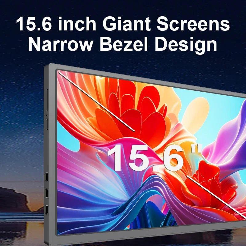 15.6-Inch multi-screen computer split monitor, suitable for laptop screen expander 1920 * 1080P IPS triple portable monitor