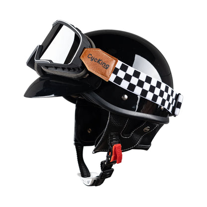 Cycking Motorcycle Helmet Four Seasons Riding Half Helmet Men Women Scooter Cute Retro