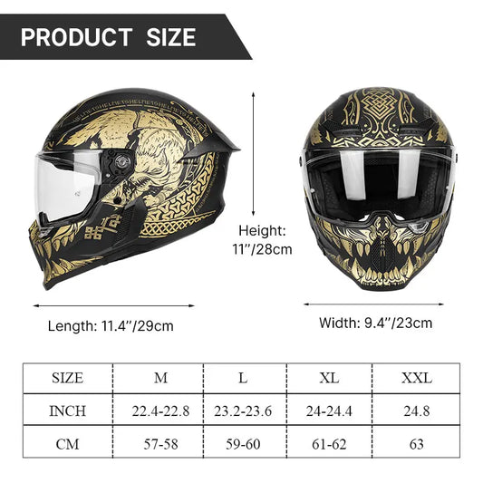 Vintage Full Face Motorcycle Helmet Retro Premium ABS Shell Comfort Fit Multiple Colors Adjustable Chin Strap, Ideal for Scooter