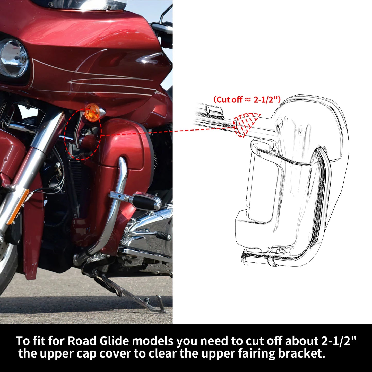 Motorcycle Lower Vented Leg Fairings For Harley Touring Road King Street Electra Glide 83-13 FLHR FLHT FLT FLHX FLHTCU FLHRC