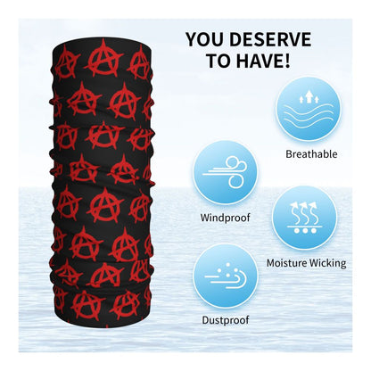 Custom 1 Percenter Essential Sons Bandana Neck Gaiter for Ski Camping Men Women Wrap Scarf TV Show Anarchy Headband Warmer