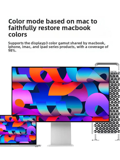 6K/4K monitor 32 ,27inch bezel MAC high definition external gaming computer LG mirror screen design photography vertical screen