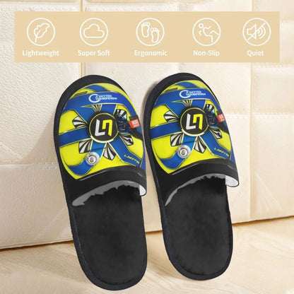 Custom British Lando Norris Racing Driver Guest Slippers for Spa Women House Slipper