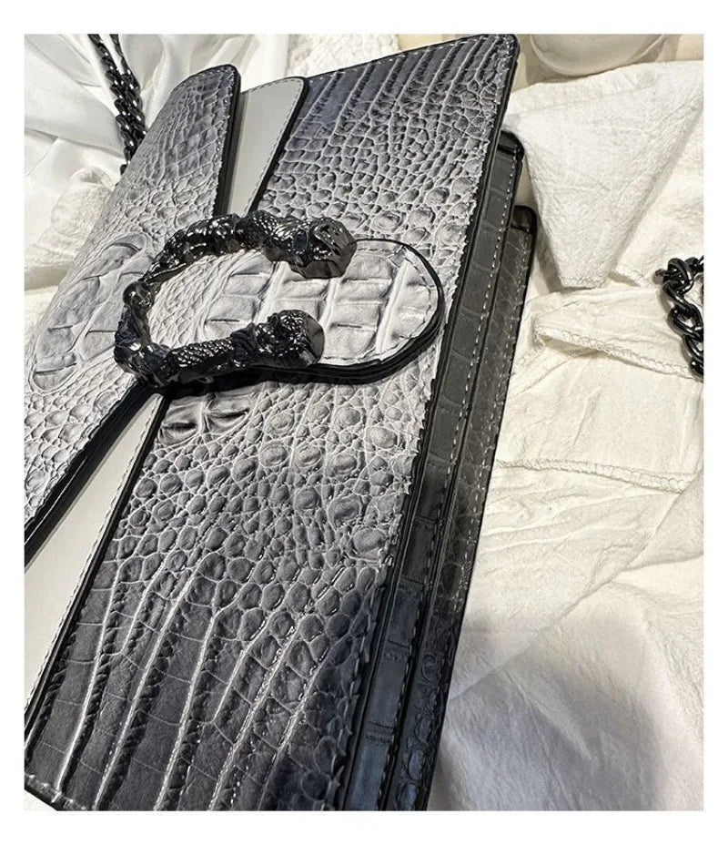 Crocodile Pattern Underarm Bag Dionysus Handbag Texture Niche Chain Slung Shoulder Bag Explosions Fashion Trend Small Square Bag