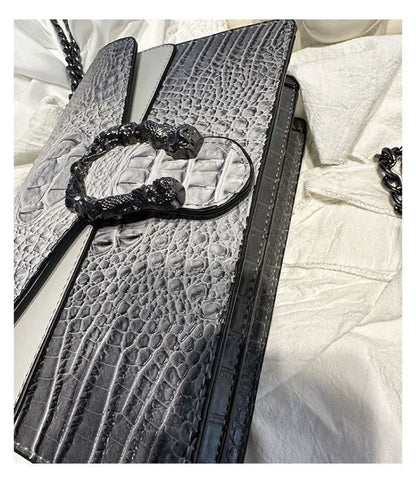 Crocodile Pattern Underarm Bag Dionysus Handbag Texture Niche Chain Slung Shoulder Bag Explosions Fashion Trend Small Square Bag