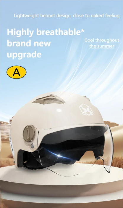 New Fashion ABS Unisex Motorcycle Helmets Motorcycle Accessories Helmet for Adults Long Lens White
