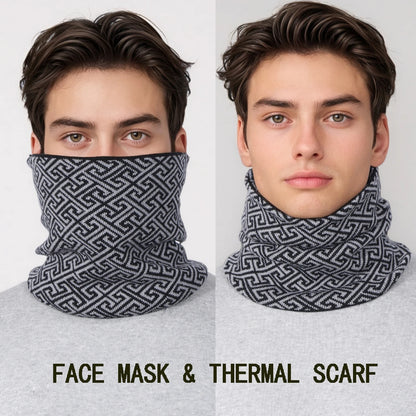Winter Neck Coverings for Men's Warm Scarves Gentleman Thick Velvet Ring Scarf Warm Ski Cycling Face Mask Women Fashion Pullover