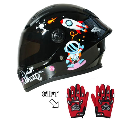 New Cute Kids Full Face Helmet Adjustable Bike Motorcycle Safety Helmet for All Seasons