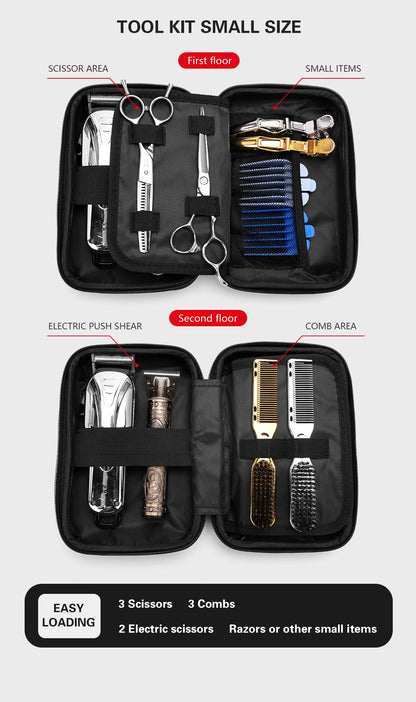 BARBERTOP Tools Storage Bag Waterproof Hair Clipper Bag Hair Cutting Scissors Shaving Kits Haircut Accessories Organizer Box