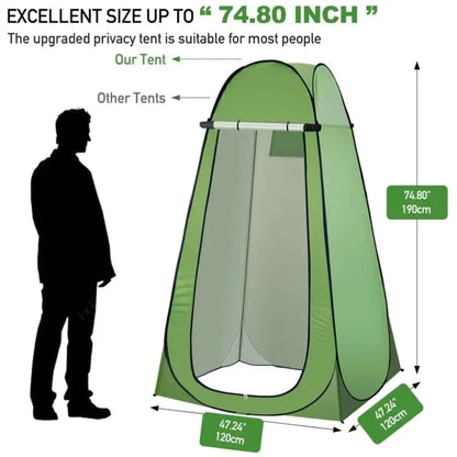 Portable Pop Up Privacy Tent Outdoor Shower Toilet With Window Quick Setup Beach Camping Foldable Lightweight Carry Bag Included