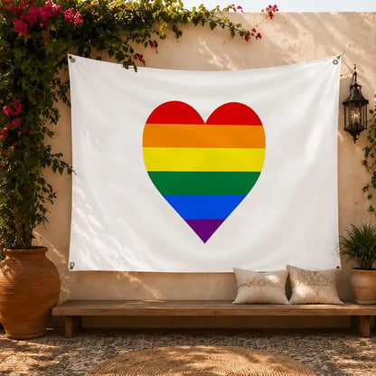 L-LGBT Gay Rainbow Pride Flags Home Yard & Garden Decor Banner - Indoor Outdoor Wall Hanging Flag