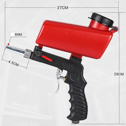 90psi Pneumatic Sandblasting Gun Kit - Adjustable Portable Sand Blaster with Gravity Feed for Continuous Paint Removal & Surface