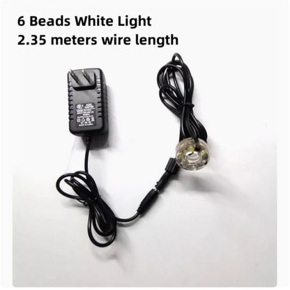 Underwater Lights 6-LED Light Ring For Fountain Fish Pond Water Garden 12V with Transformer tabletop water pump Decorative