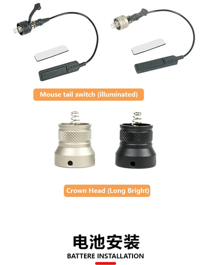 Airsoft Tactical SF M300C M600C Flashlight White LED Light AR15 Rifle Hunting M300 M600 Metal Scout Light Fit 20mm Rail
