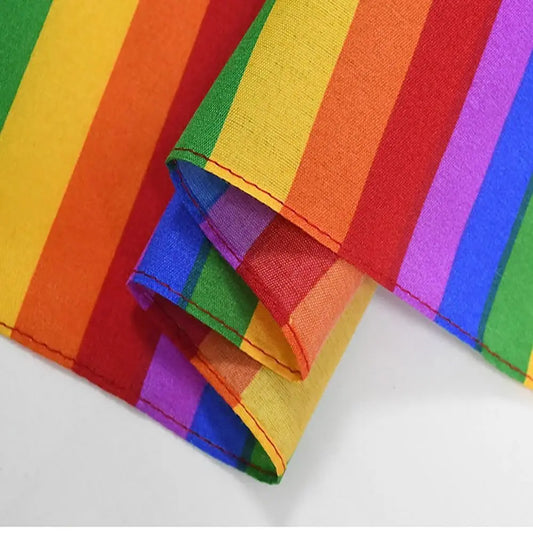 Trendy Pride Festival Pocket Square Scarf Rainbow Colorful Headband Bandana Gay Parade
