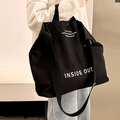 High Quality Canvas Men and Women Simple Cross-body Bag Wash Canvas Thick Handbag Large Capacity Arts Students Package Satchel
