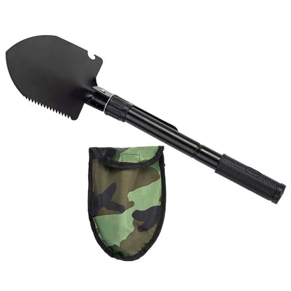 Reliable- Gardening Folding Shovel Camping Shovel Survival Gear Entrenching Tool with Carrying Pouch Metal Handle