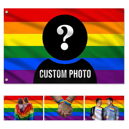 Custom Pink America Flag 3x5 Ft Personalized Banners with Photo Custom Funny Tapestry Poster For Indoor Outdoor Decor Gift Room