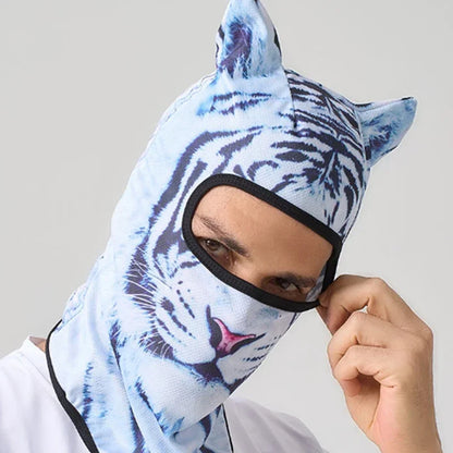 3D Cat Ski BalaclavaAnimal Face Covering Full Face Hood Masque Cute AnimalBalaclava Motorcycle Motocross Ski Snowboard Hat