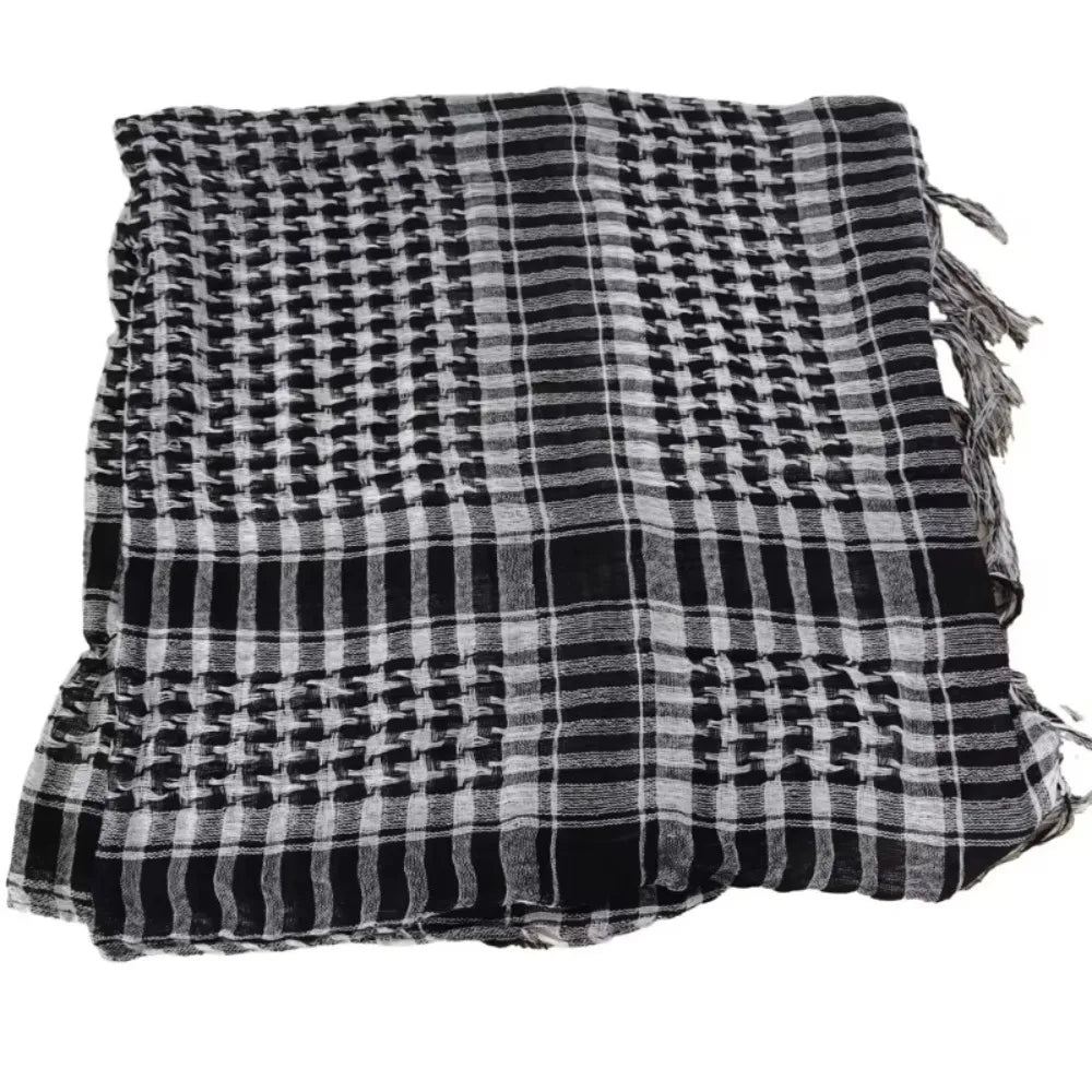 Large Arab Shemagh Headscarf with Tassel Costume Head Neck Scarf Bandana Keffiyeh for Men Women