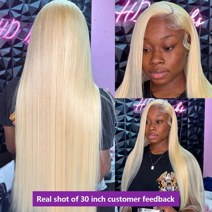 613 Honey Blonde Straight 250% 30 40 Inch Human Hair Wigs 13x6 Hd Lace Frontal Wig Brazilian Raw Hair 13x4 Hd Lace Front Wigs