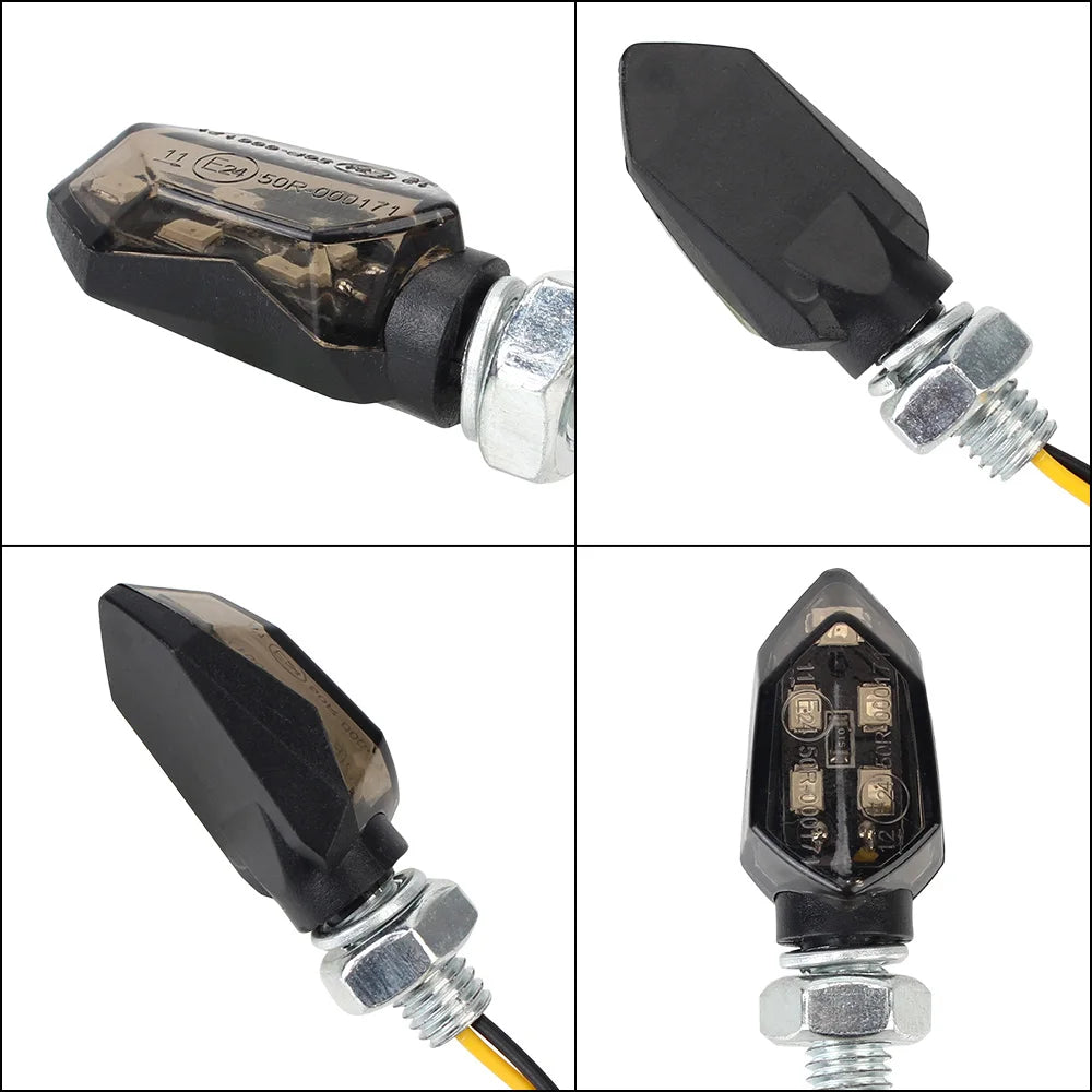 LED Turn Signal Light Super Bright 2pcs Motorcycle Mini Universal Led Motorbike Lampe Amber Blinker LED Indicators Light